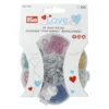 Prym Love Box assortimento in 6 colori bottoncini a pressione per jersey 8mm 60 pezzi