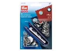 Prym occhielli in ottone nichelati 8,0mm 24 pz