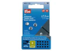 Prym Rivetti tubolari cavi Prym ø 7,5mm / 3-4mm ottone argentato 25 pz