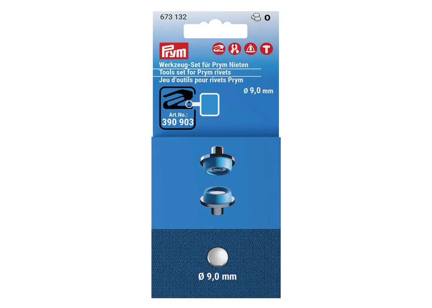 Prym Set di attrezzi per rivetti Jeans Prym 9mm per Vario Creative Tool