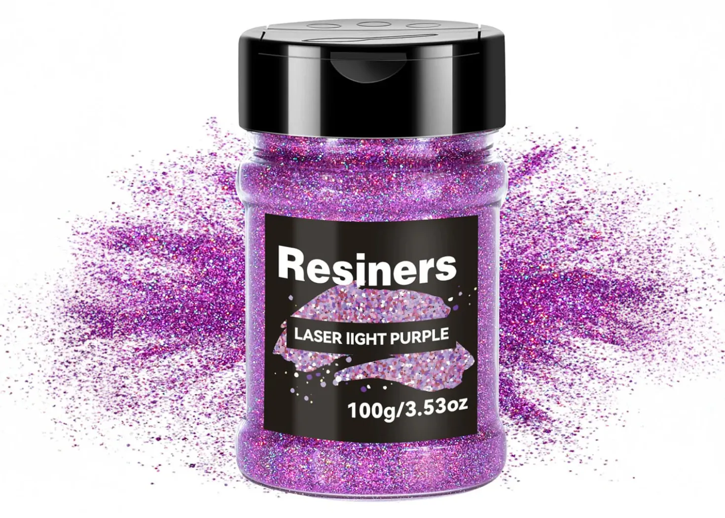 Resiners Glitter olografico ultra-fine 100g Viola