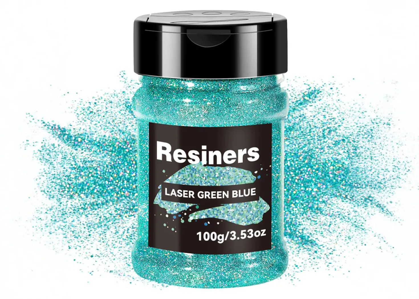Resiners Glitter olografico ultra-fine 100g Verde Acqua