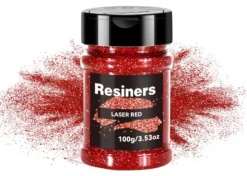 Resiners Glitter olografico ultra-fine 100g Rosso