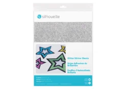 Silhouette Fogli adesivi Glitter argento