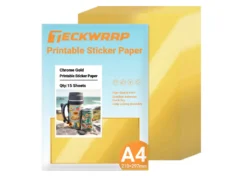 Teckwrap Carta adesiva stampabile Oro A4 15pz