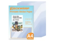 Teckwrap Carta adesiva stampabile Argento A4 15pz