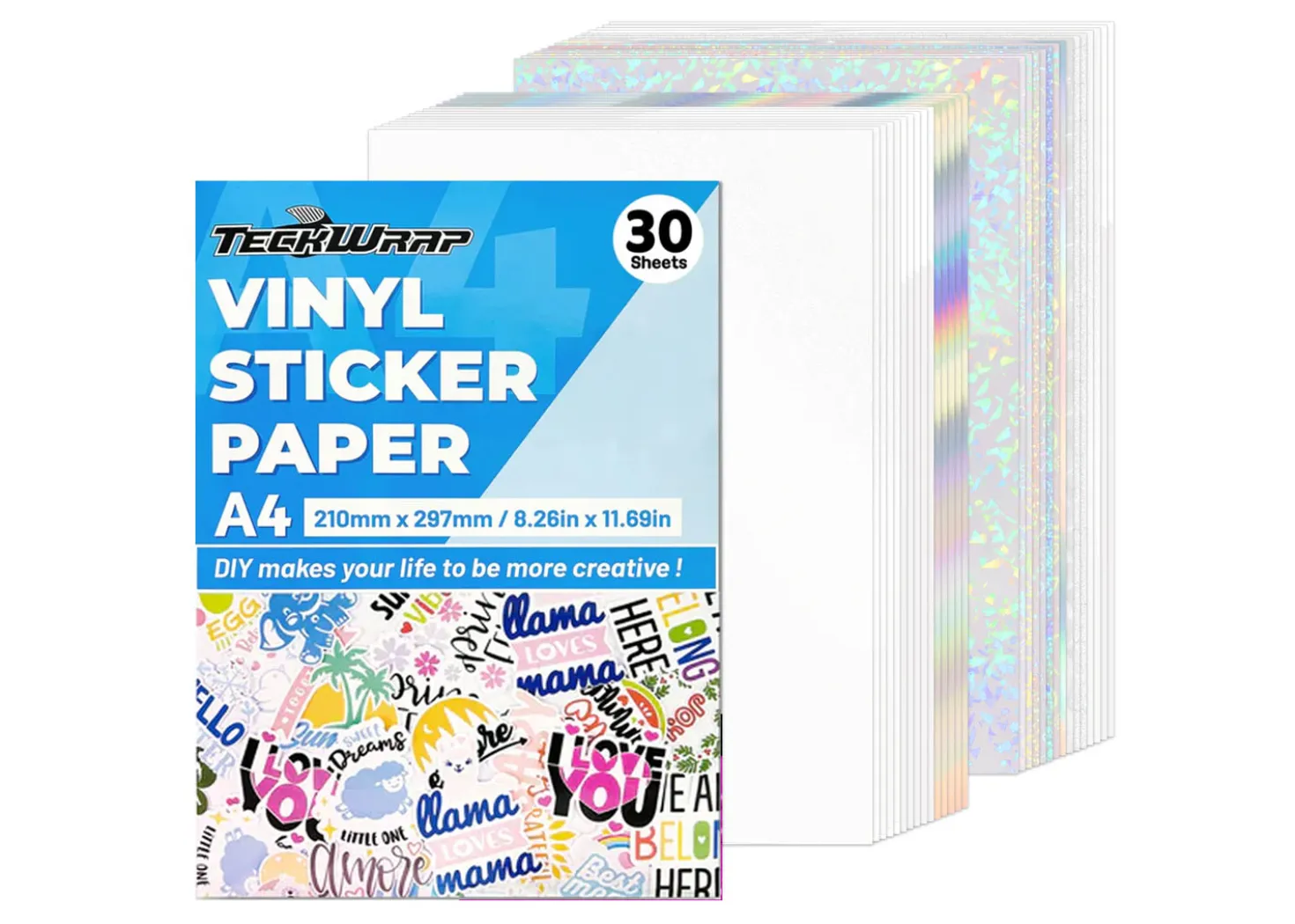Teckwrap Kit di Vinili Stampabili Assortiti + Fogli Laminati 30pz