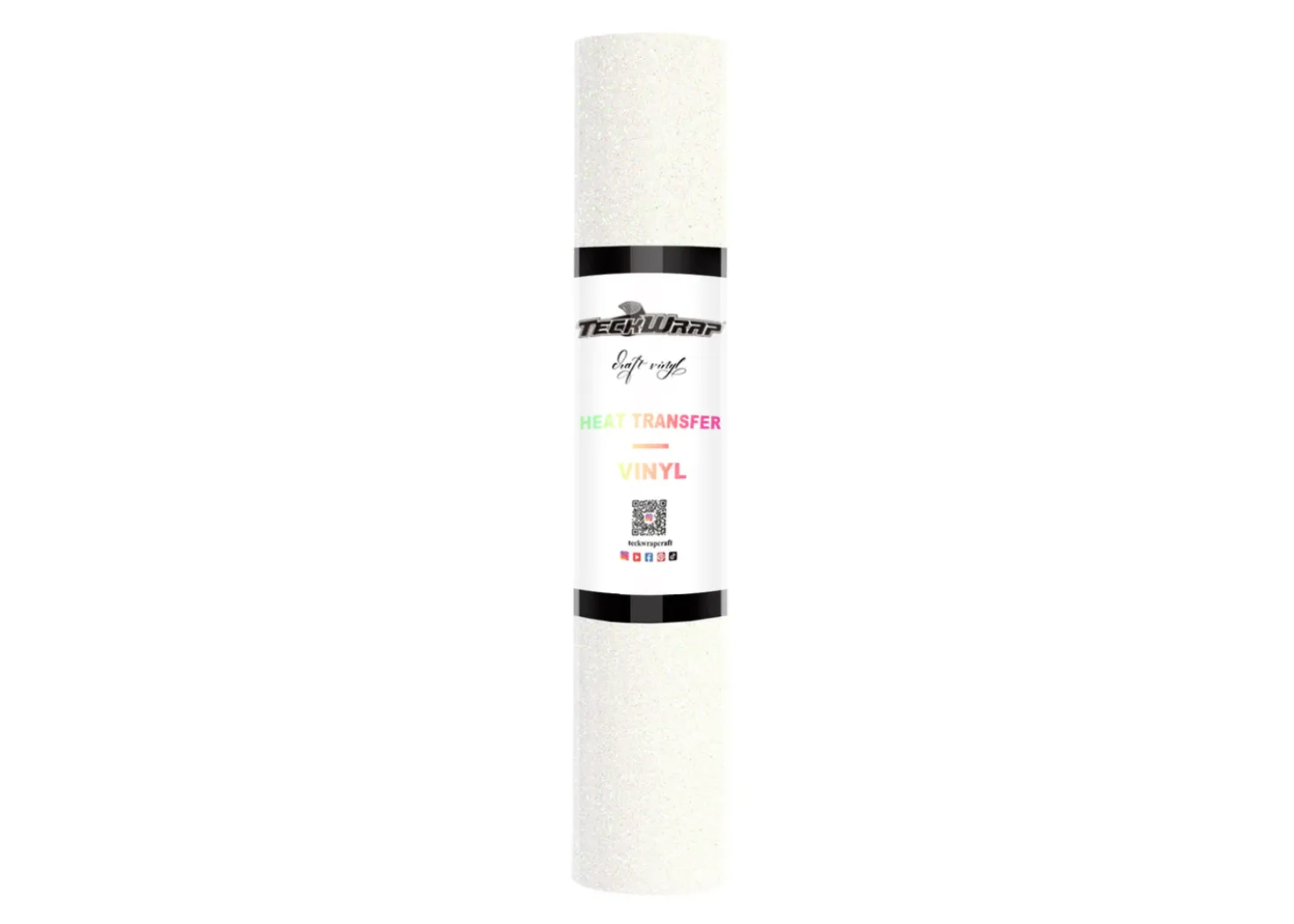 Teckwrap Termoadesivo Bianco con Glitter Colorati 30,5cmx1,55m