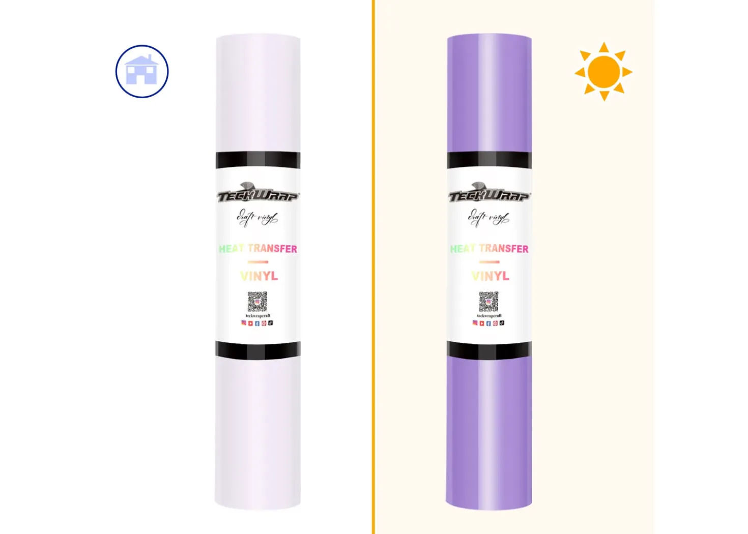 Teckwrap Termoadesivo Cambia Colore Bianco-Lavanda 30,5cmx1,55m