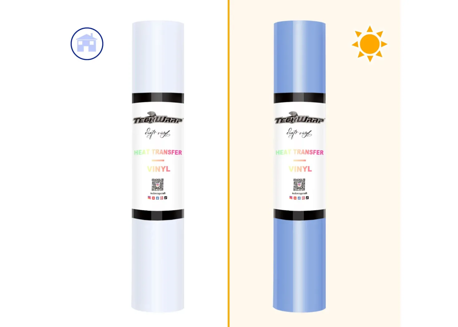 Teckwrap Termoadesivo Cambia Colore Bianco-Celeste 30,5cmx1,55m