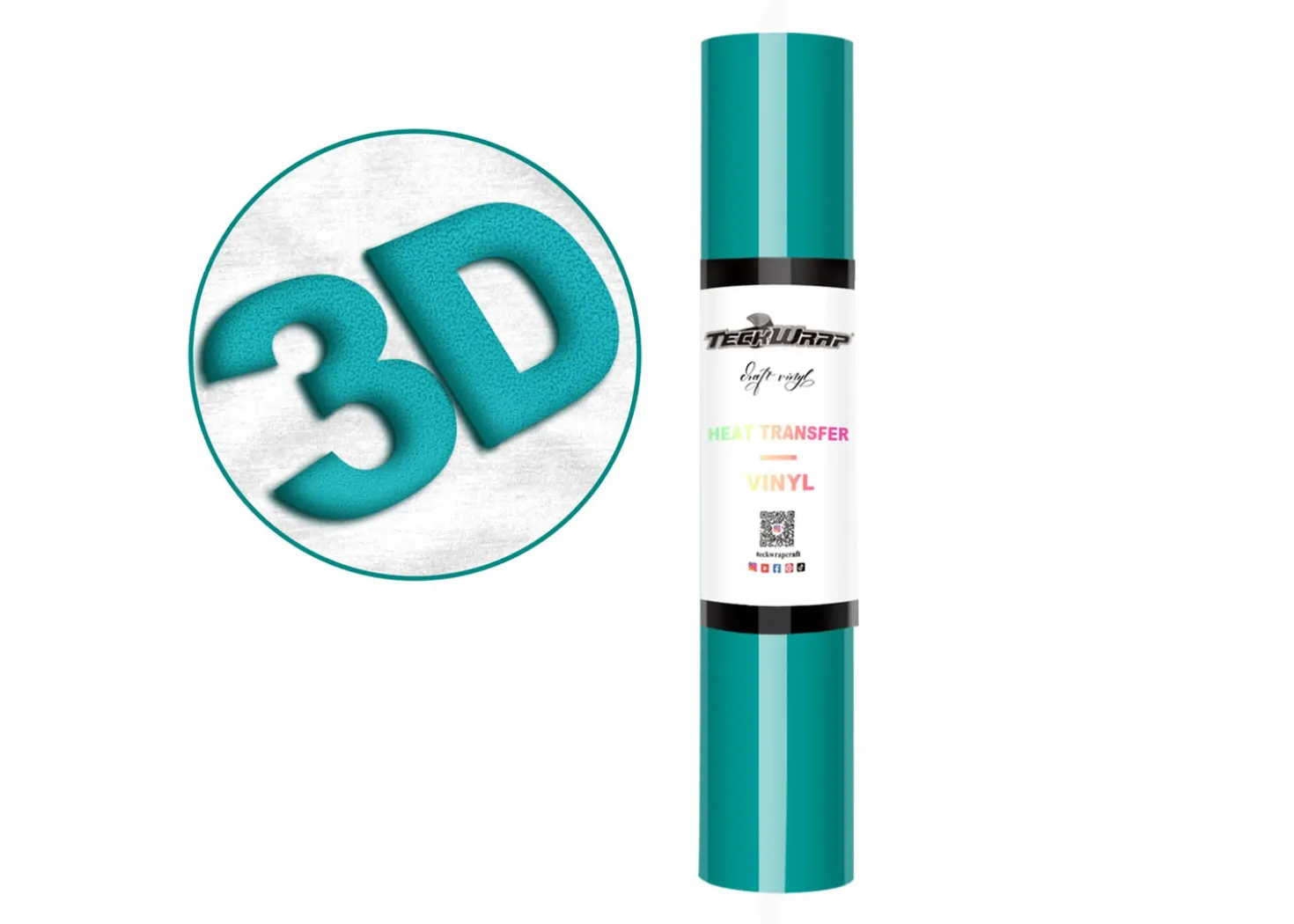 Teckwrap Termoadesivo effetto 3D Ciano Scuro 25,4cmx1,5m