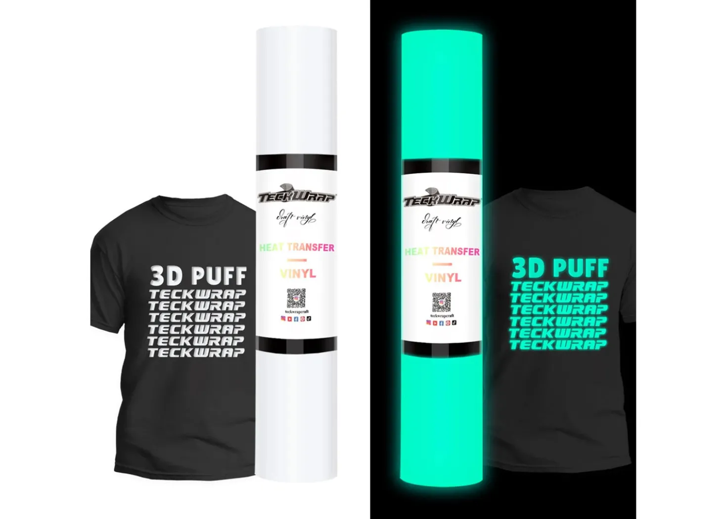 Teckwrap Termoadesivo Glow in the Dark effetto 3D Verde Chiaro 25,4cmx1,5m