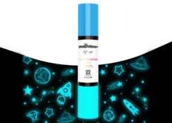 Teckwrap Termoadesivo Glow in the Dark Blu 25cmx1,55m