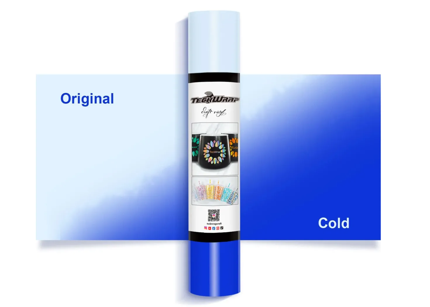 Teckwrap Vinile Cambia Colore a Freddo Blu 30,5cmx1,55 m