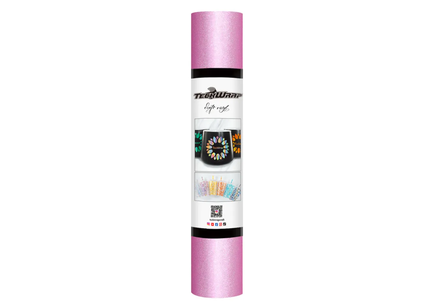 Teckwrap Vinile Glitter Rosa Acceso 30cmx1,55m