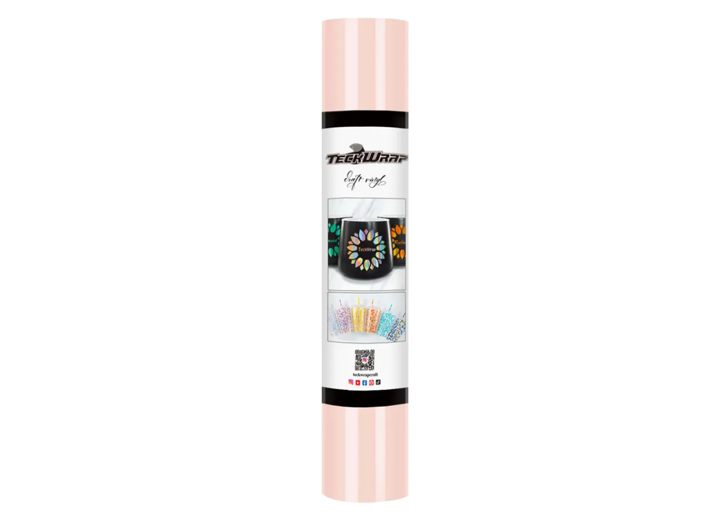 Teckwrap Vinile Permanente Glossy Rosa Cipria 30cmx1,55m