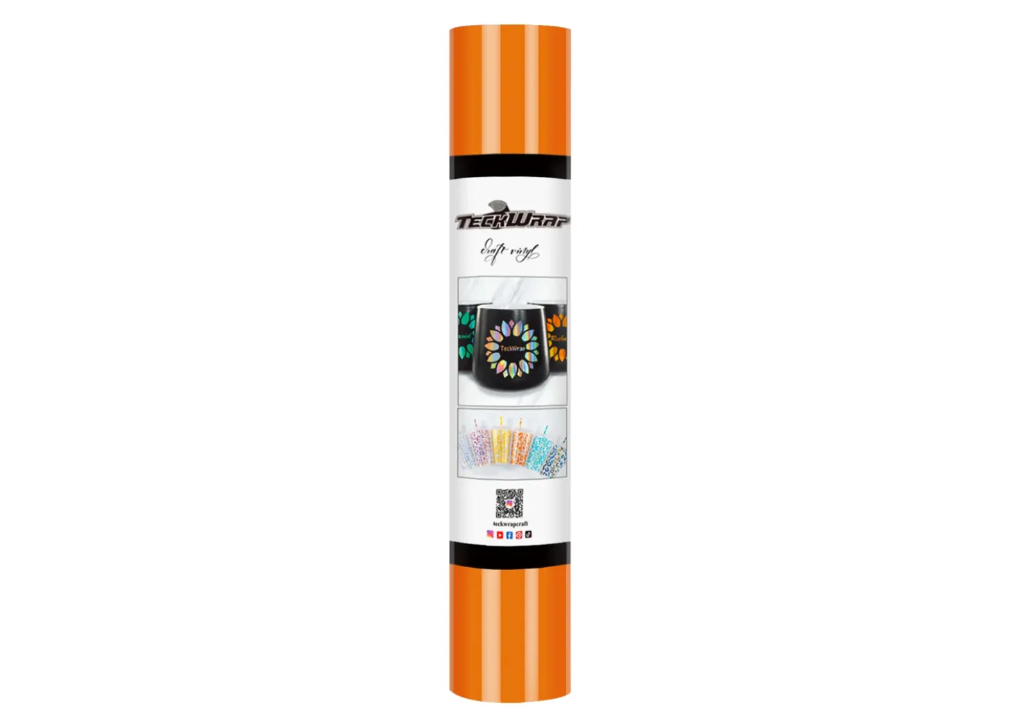 Teckwrap Vinile Permanente Glossy Arancione 30cmx1,55m