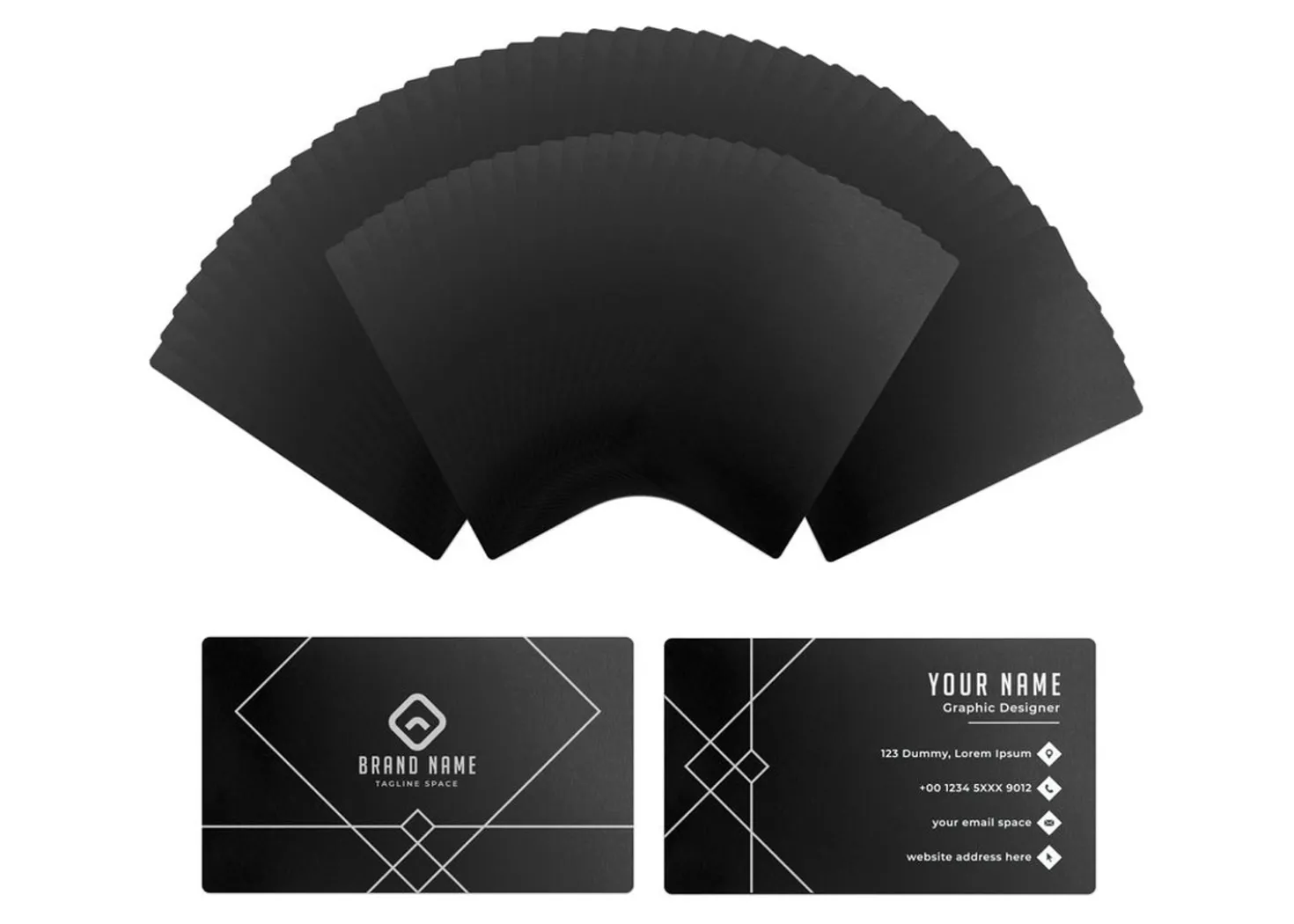 XTool Biglietti da Visita in Metallo Nero 60pz 8,6cmx5,4cm