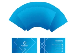 XTool Biglietti da Visita in Metallo Blu 60pz 8,6cmx5,4cm