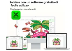 XTool M1 Macchina a Taglio Laser e Plotter da Taglio + Vinile Decorativo per xTool M1 Design “Fiori e Piante”