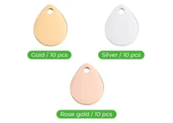 XTool Pendente rotondo Oro, Argento, Oro Rosa 30pz 15mmx15mm